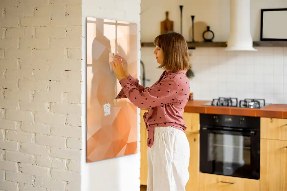 Magnetická popisovací tabule pro skládání trojúhelníků