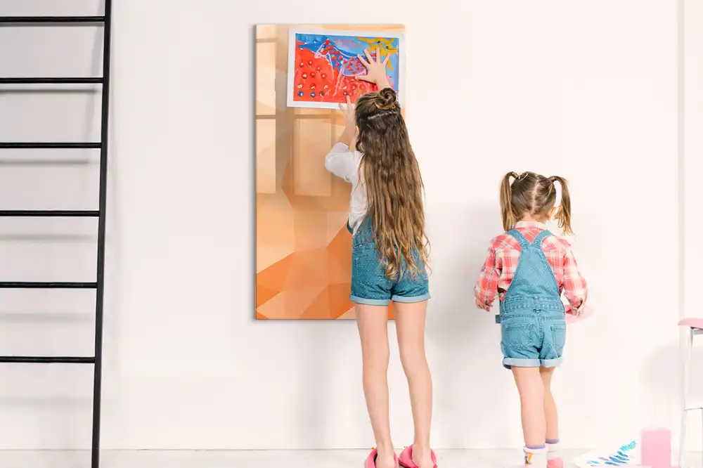 Magnetická popisovací tabule pro skládání trojúhelníků