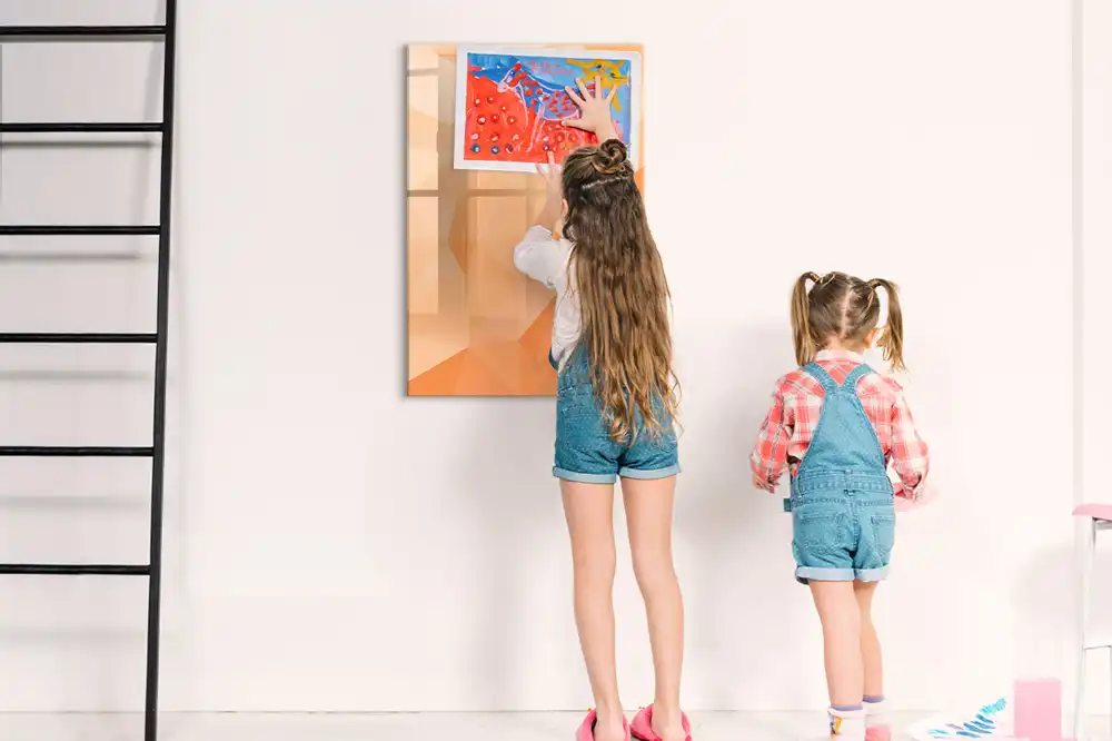 Magnetická popisovací tabule pro skládání trojúhelníků