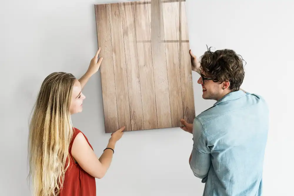 Magnetická popisovací tabule v dekoru světlého dřeva