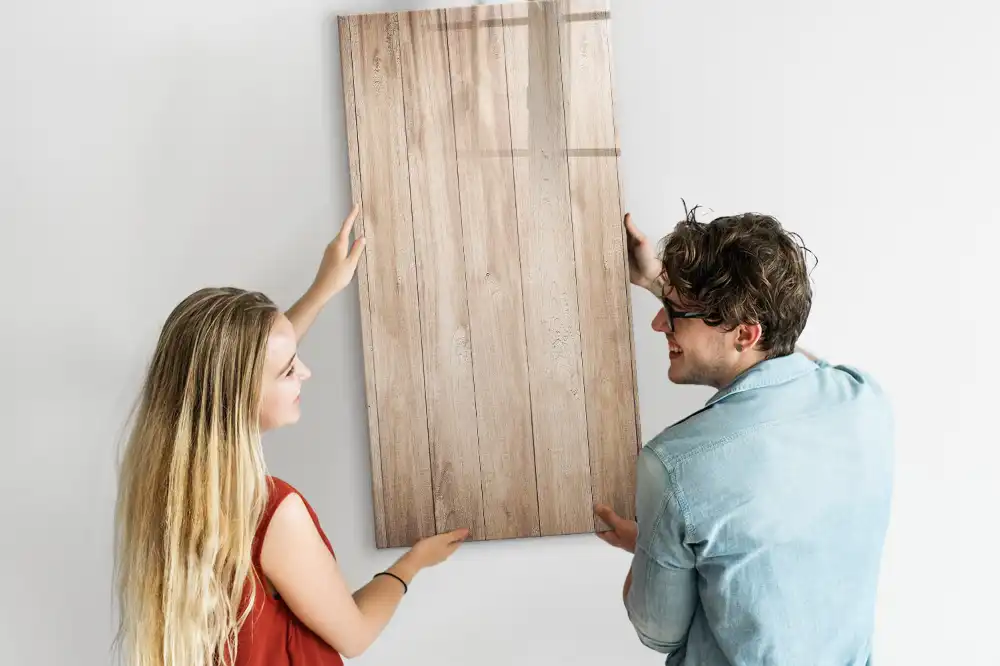 Magnetická popisovací tabule v dekoru světlého dřeva