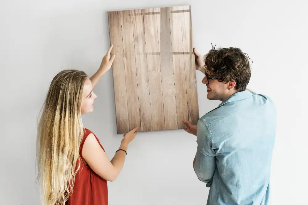 Magnetická popisovací tabule v dekoru světlého dřeva