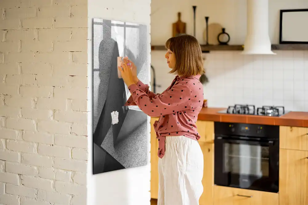 Magnetická popisovací tabule s geometrickým vzorem