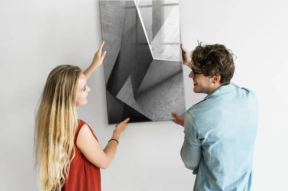 Magnetická popisovací tabule s geometrickým vzorem
