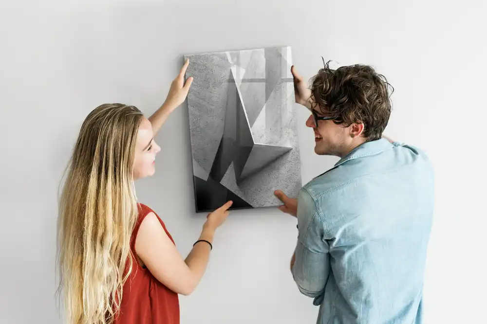 Magnetická popisovací tabule s geometrickým vzorem