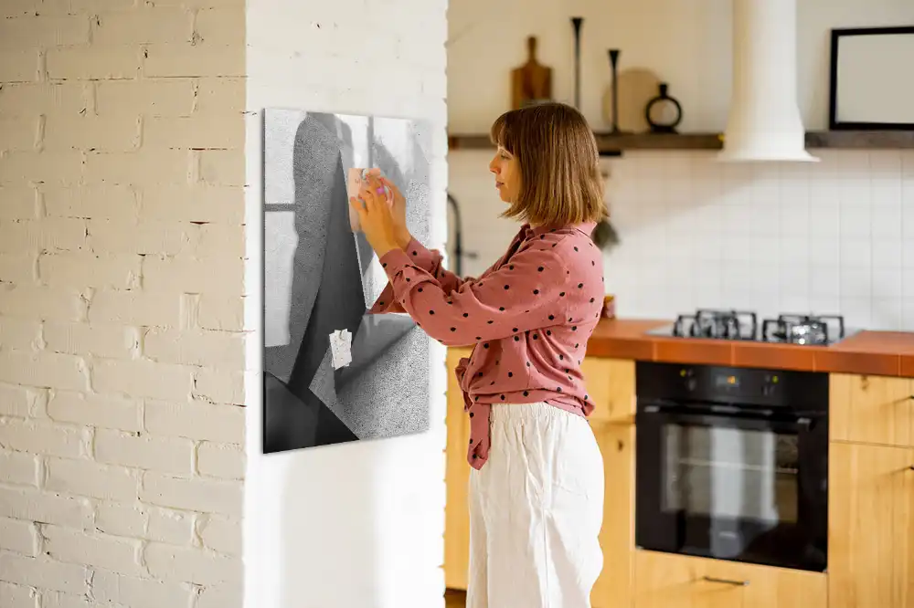 Magnetická popisovací tabule s geometrickým vzorem