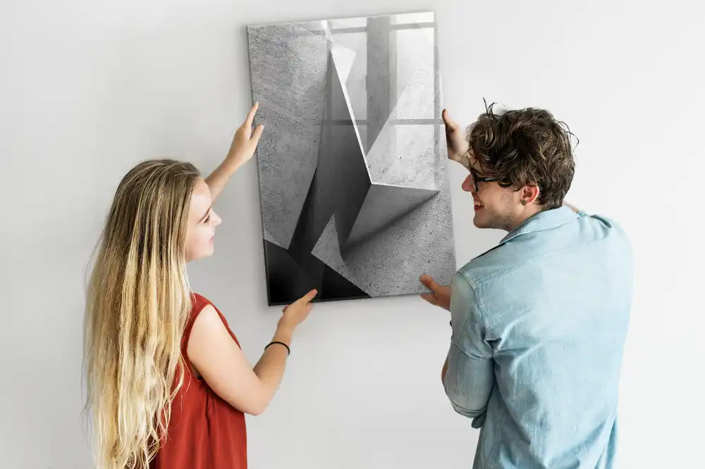 Magnetická popisovací tabule s geometrickým vzorem