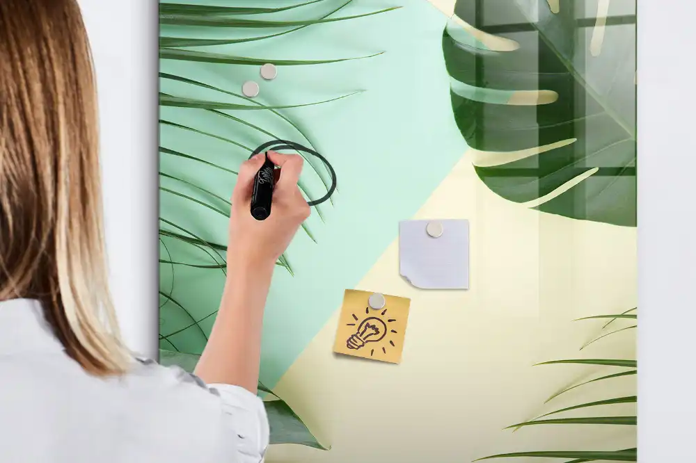 Magnetická kreslicí tabule s motivem tropické monstery