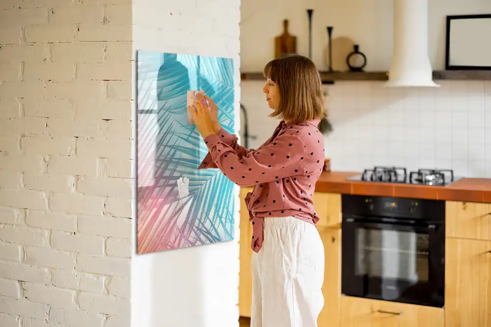 Magnetická popisovací tabule s motivem palmového listu