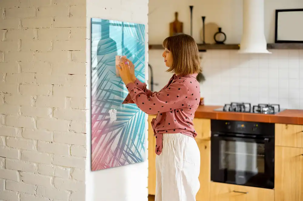 Magnetická popisovací tabule s motivem palmového listu