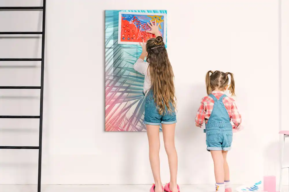 Magnetická popisovací tabule s motivem palmového listu