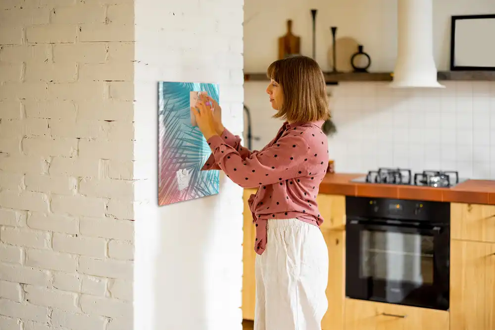 Magnetická popisovací tabule s motivem palmového listu