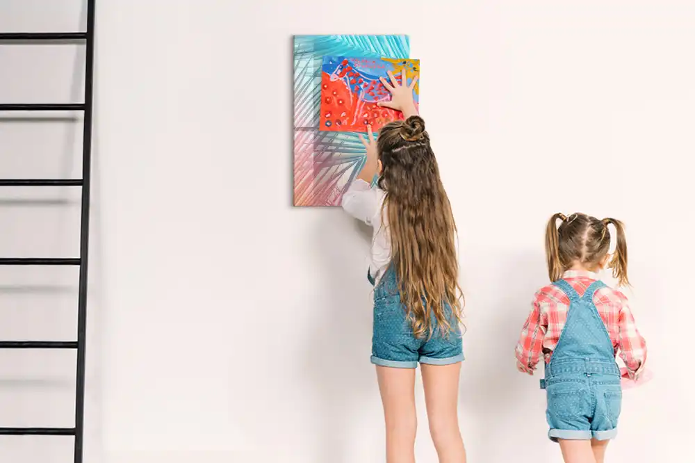 Magnetická popisovací tabule s motivem palmového listu