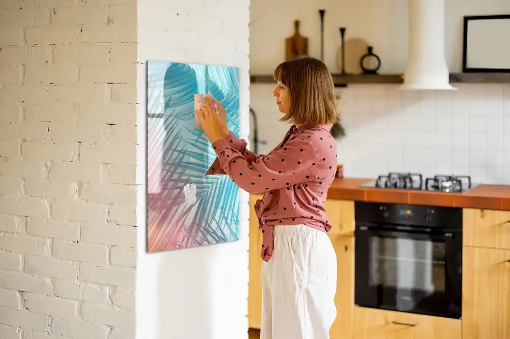 Magnetická popisovací tabule s motivem palmového listu