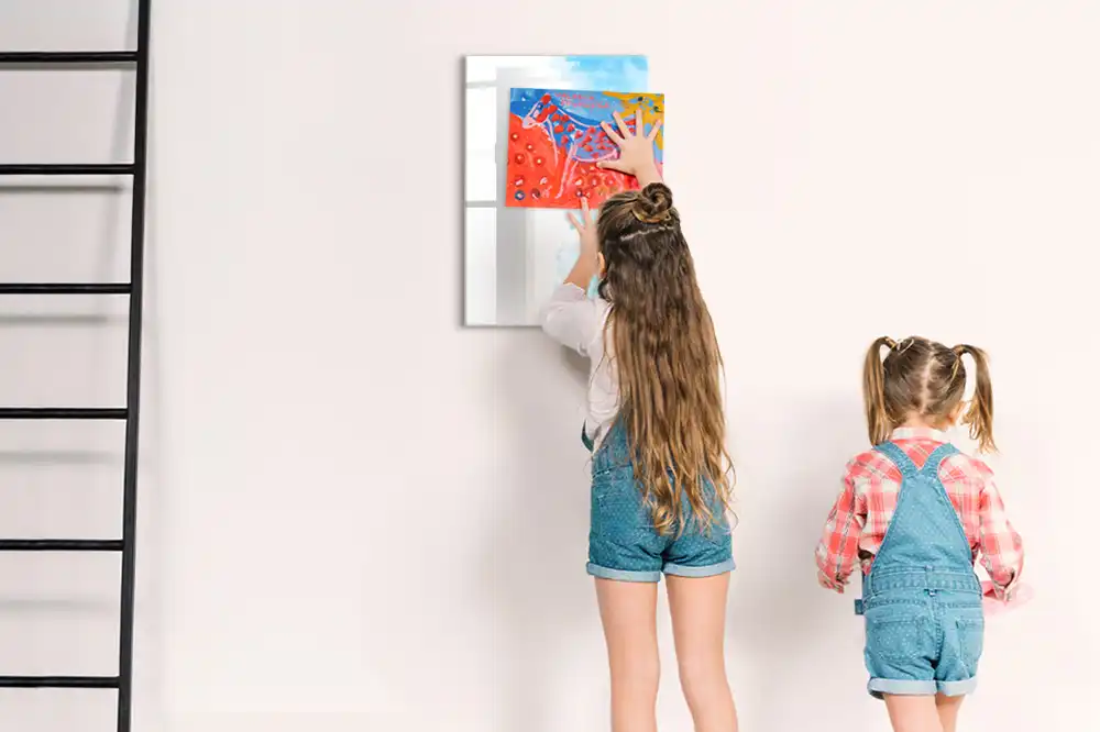 Magnetická popisovací tabule s motivem rozlitých akvarelů