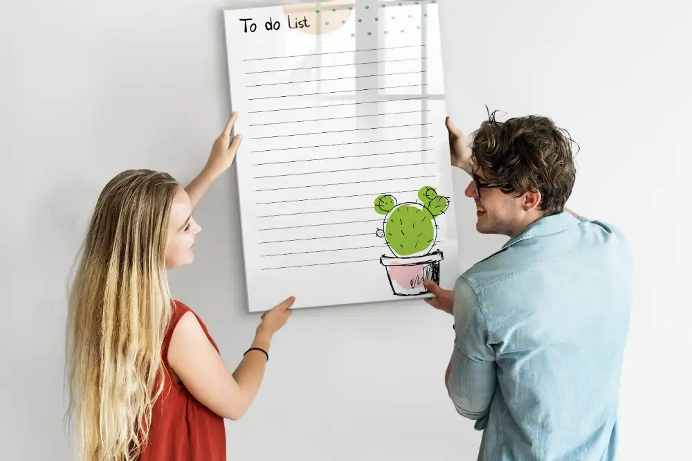 Magnetická tabule na kreslení a seznam úkolů