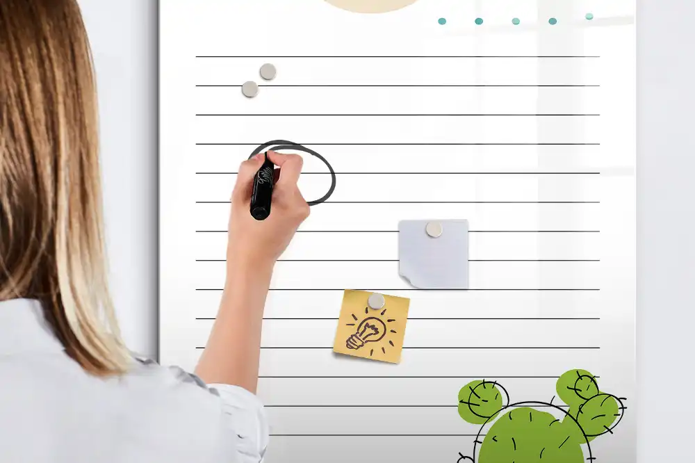 Magnetická tabule na kreslení a seznam úkolů