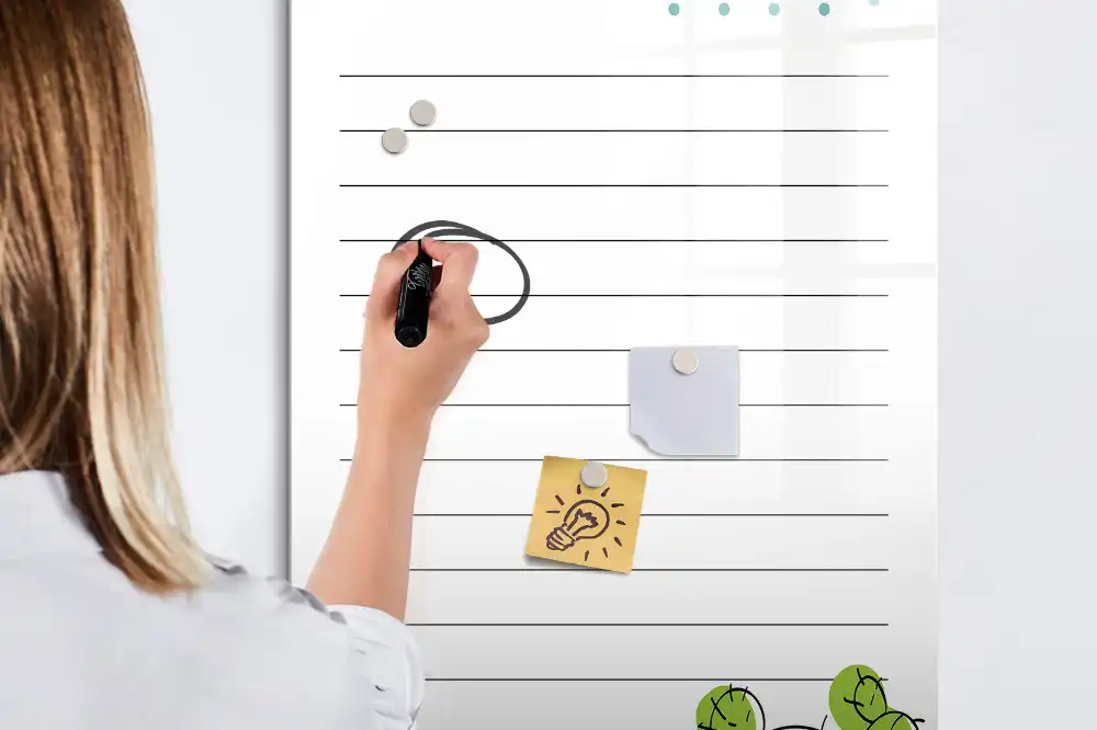 Magnetická tabule na kreslení a seznam úkolů