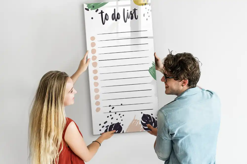 Magnetická popisovací tabule organizátor úkolů