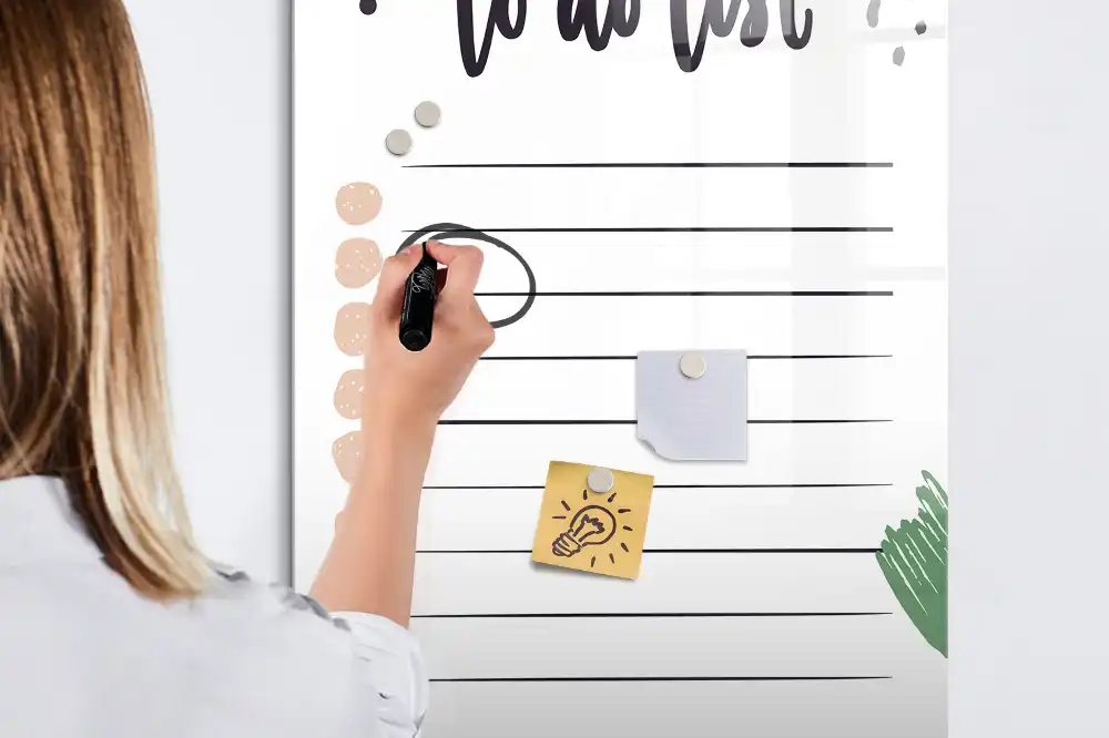 Magnetická popisovací tabule organizátor úkolů