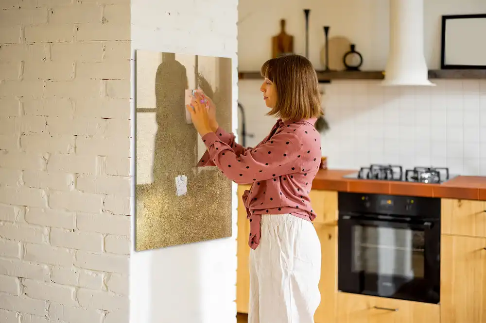 Magnetická popisovací tabule s dekorativní látkou