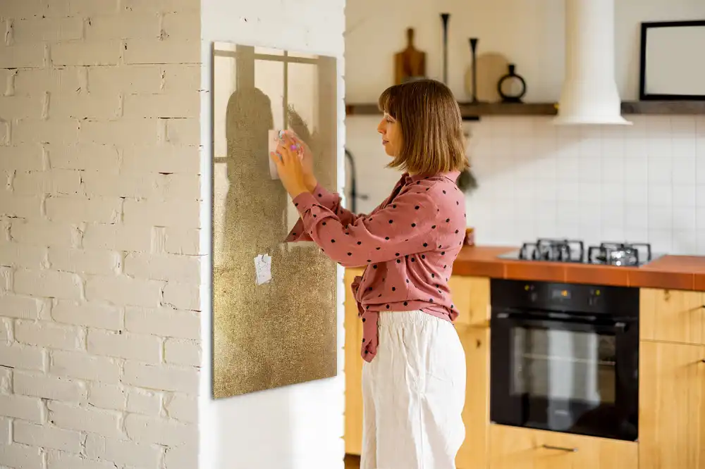 Magnetická popisovací tabule s dekorativní látkou