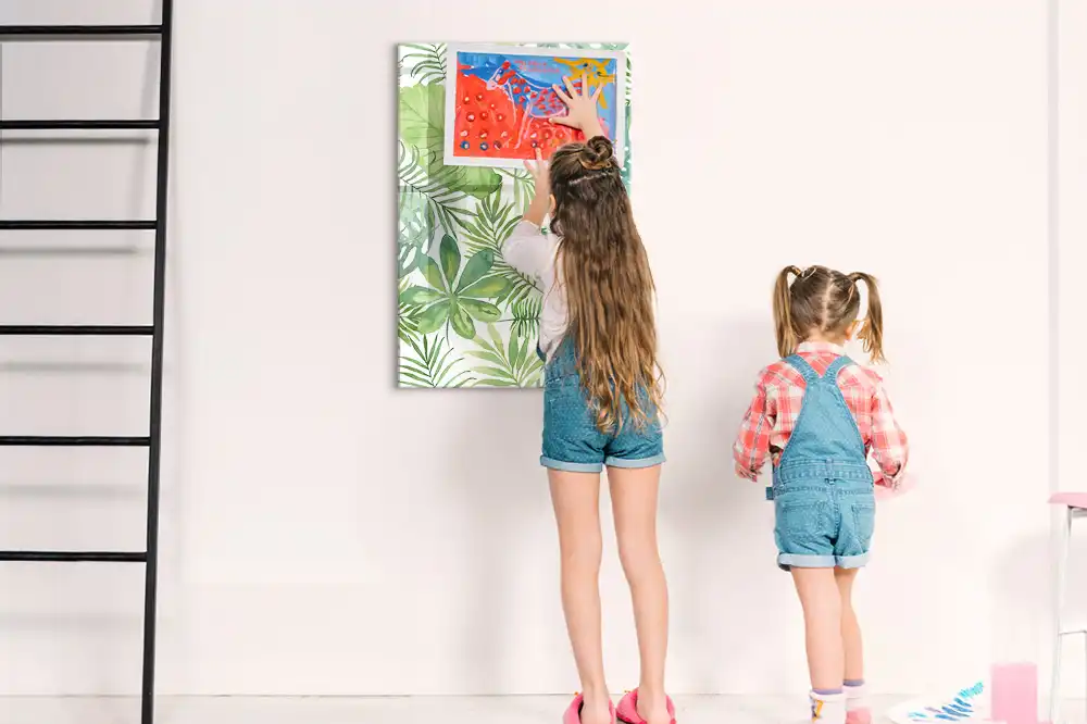 Magnetická kreslící tabule s akvarelovým motivem lesního podrostu