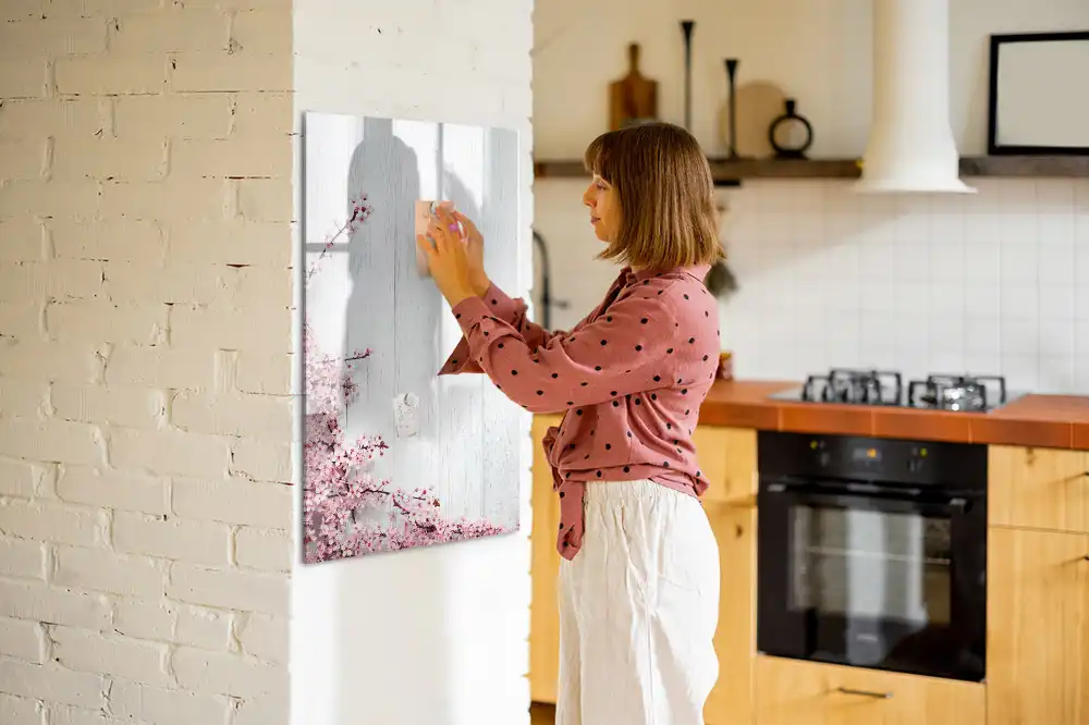 Dřevěná magnetická kreslicí tabule Duben
