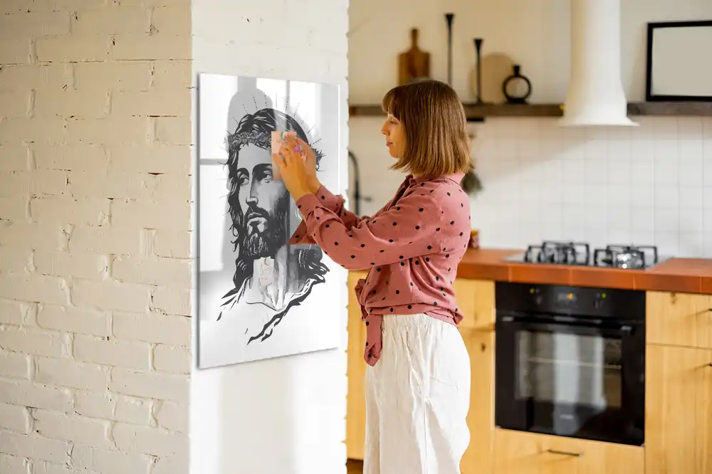 Magnetická psací tabule s motivem Ježíše Krista