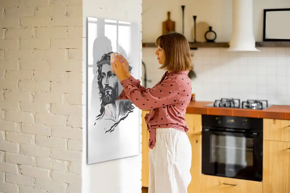 Magnetická psací tabule s motivem Ježíše Krista