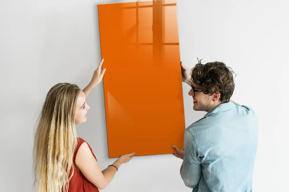 Oranžová magnetická psací tabule
