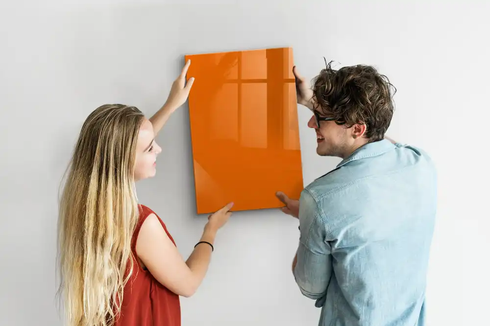 Oranžová magnetická psací tabule