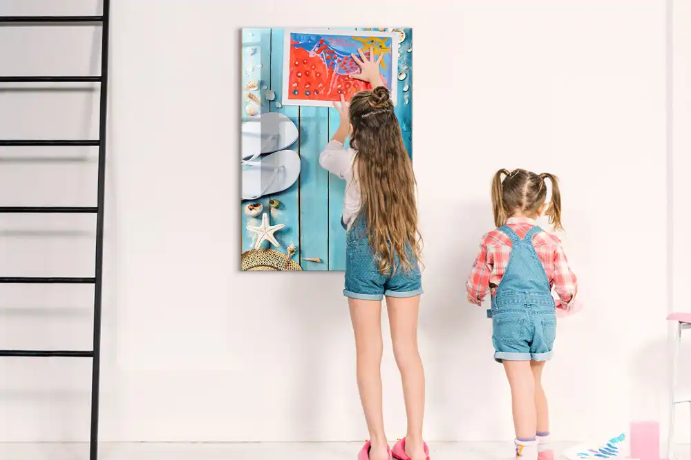 Magnetická popisovací tabule s motivem modré pláže