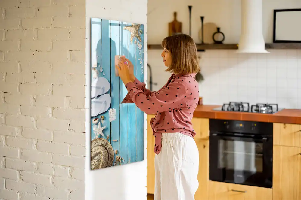 Magnetická popisovací tabule s motivem modré pláže