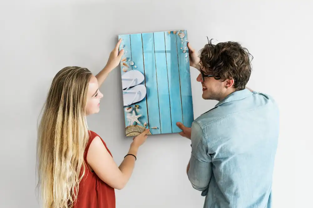 Magnetická popisovací tabule s motivem modré pláže