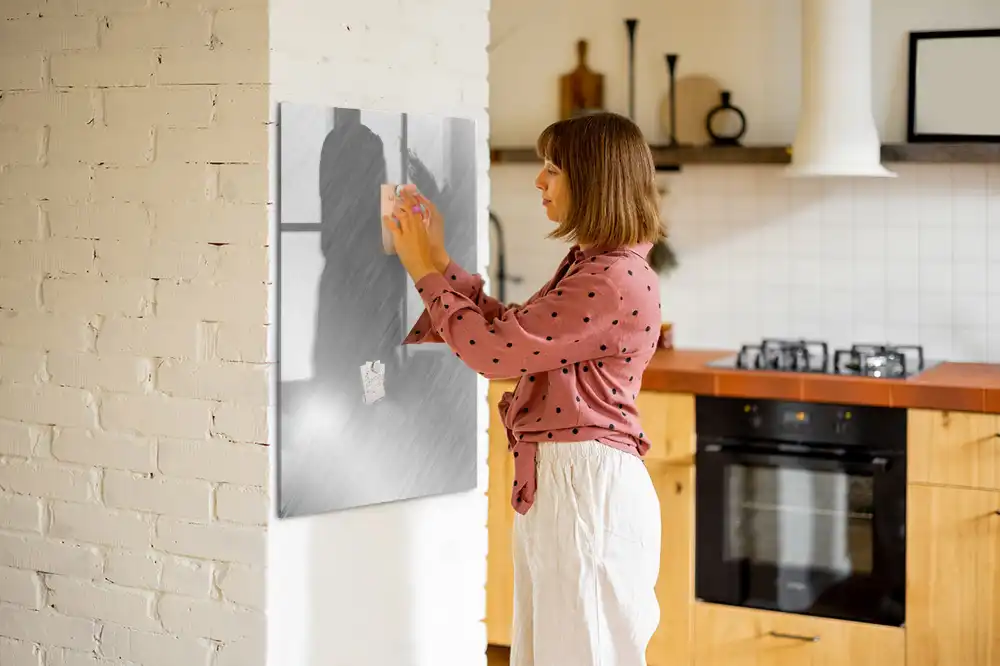 Magnetická kreslicí tabule s kovovým leskem