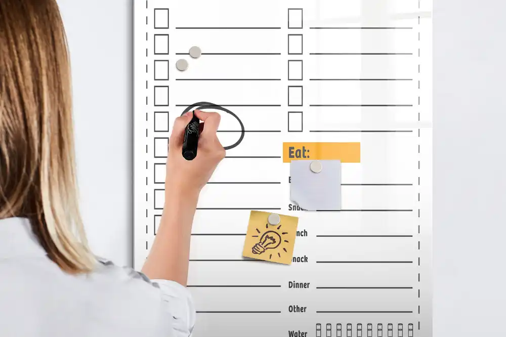 Magnetická psací tabule na seznam úkolů