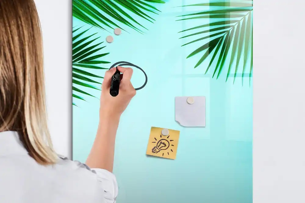 Magnetická kreslící tabule s motivem palmových listů