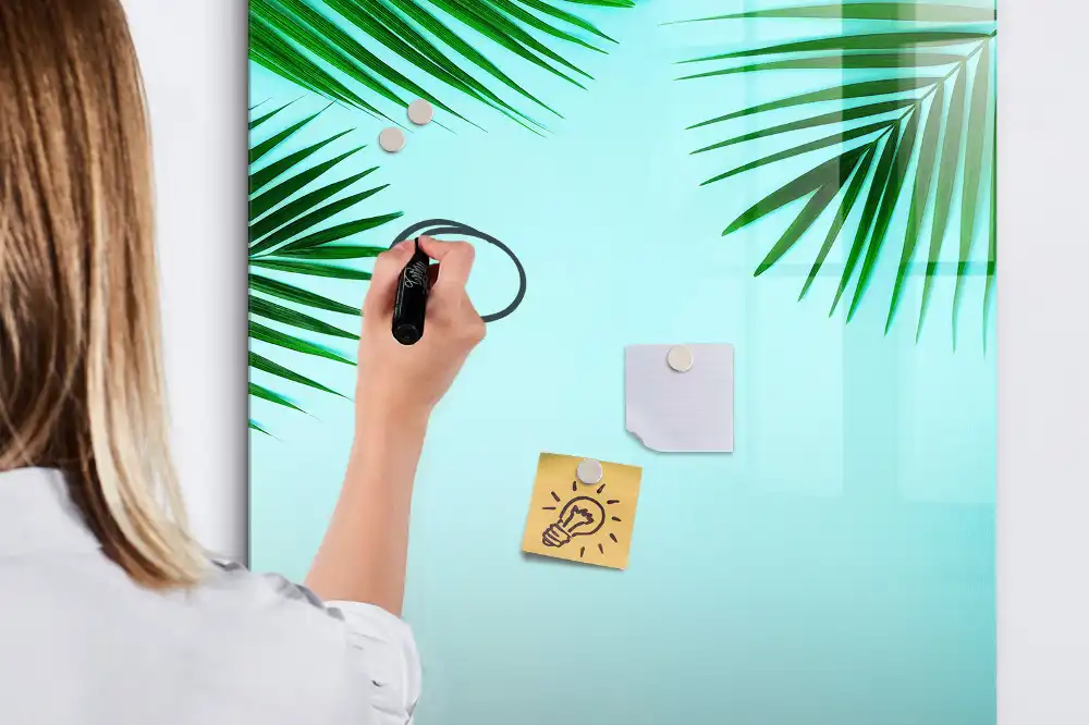 Magnetická kreslící tabule s motivem palmových listů