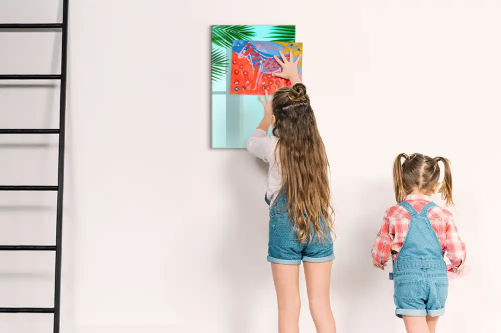 Magnetická kreslící tabule s motivem palmových listů