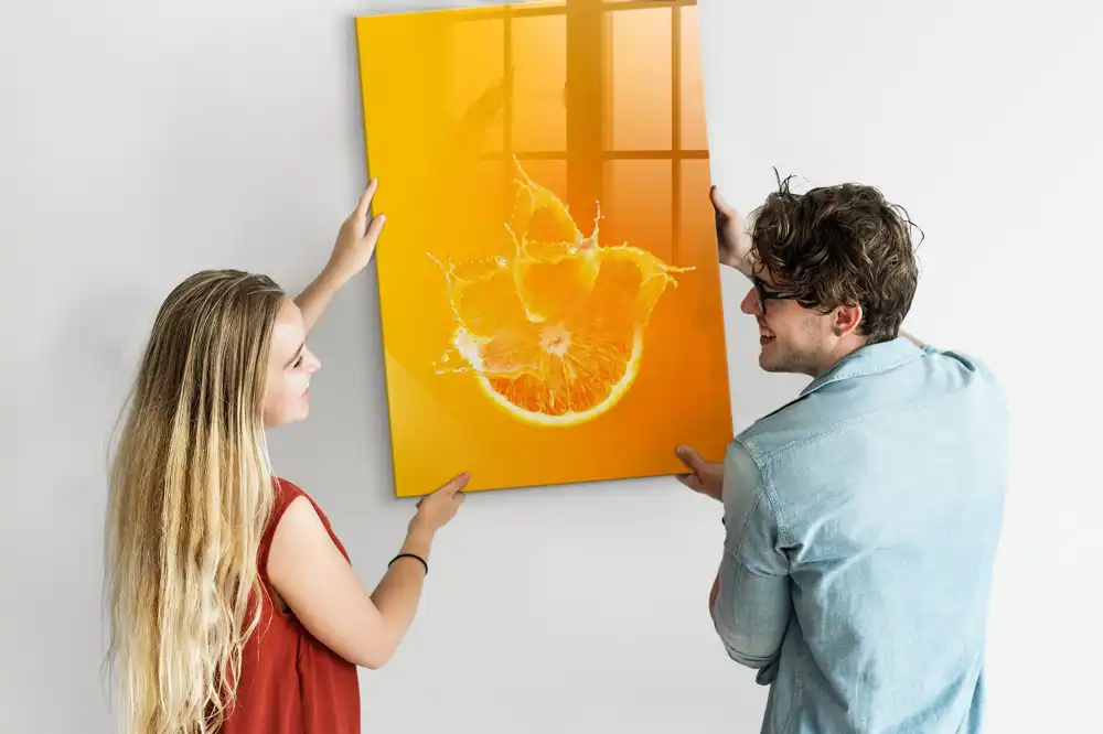 Magnetická popisovací tabule s motivem čerstvě vymačkané pomerančové šťávy