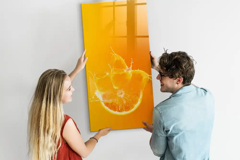 Magnetická popisovací tabule s motivem čerstvě vymačkané pomerančové šťávy