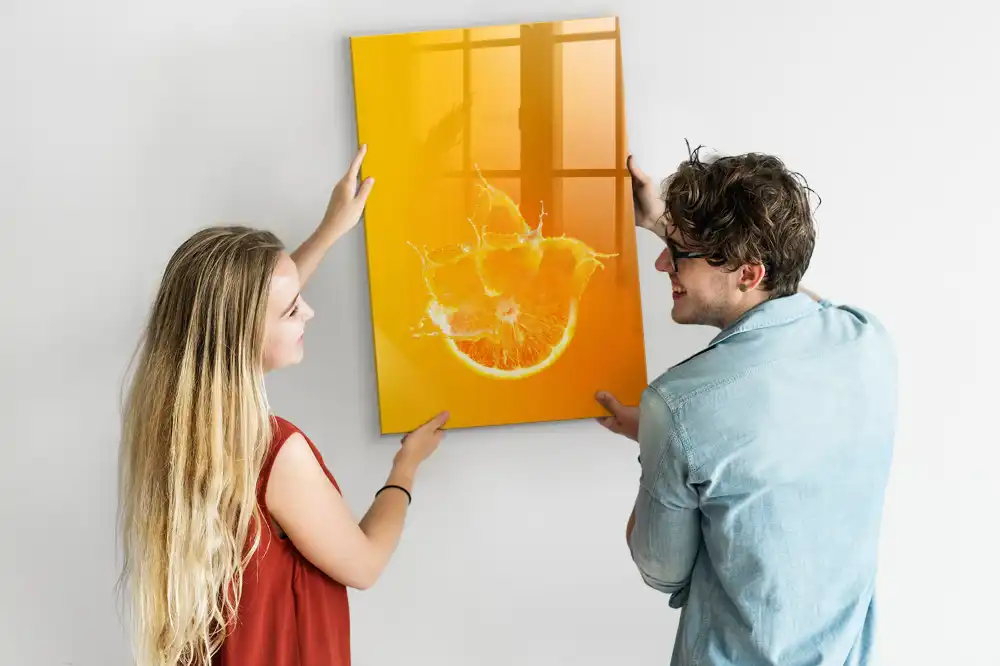 Magnetická popisovací tabule s motivem čerstvě vymačkané pomerančové šťávy