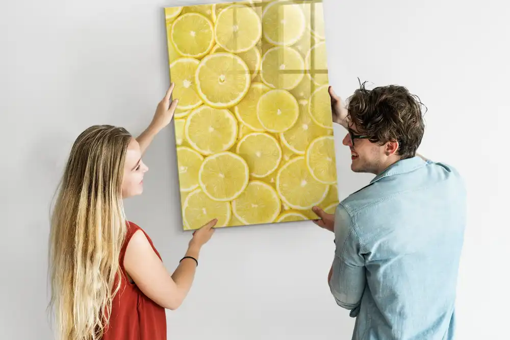 Magnetická kreslicí tabulka s motivem plátků citronu