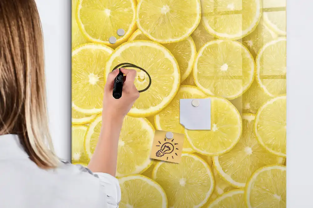 Magnetická kreslicí tabulka s motivem plátků citronu