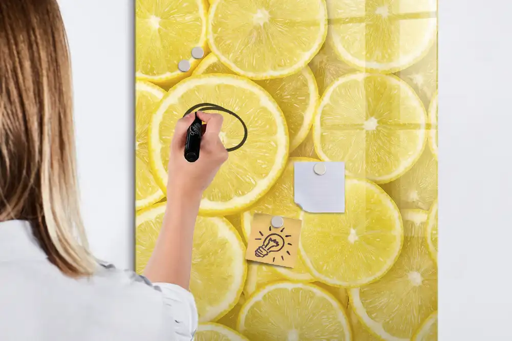 Magnetická kreslicí tabulka s motivem plátků citronu