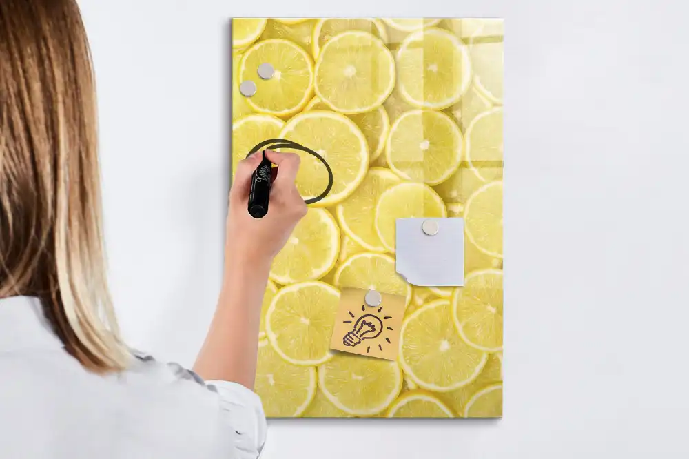 Magnetická kreslicí tabulka s motivem plátků citronu