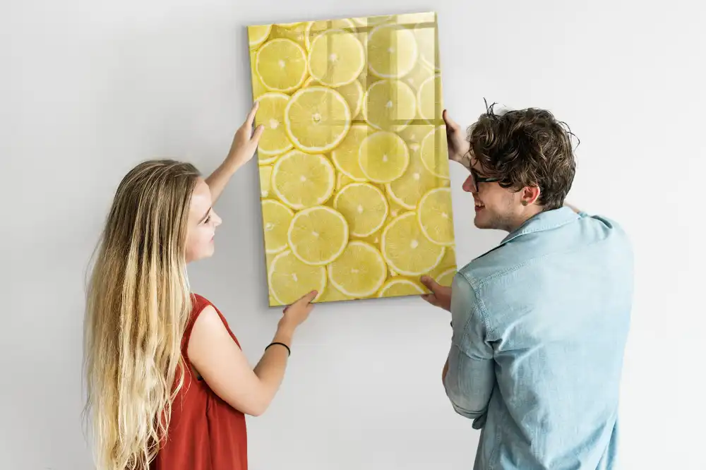 Magnetická kreslicí tabulka s motivem plátků citronu