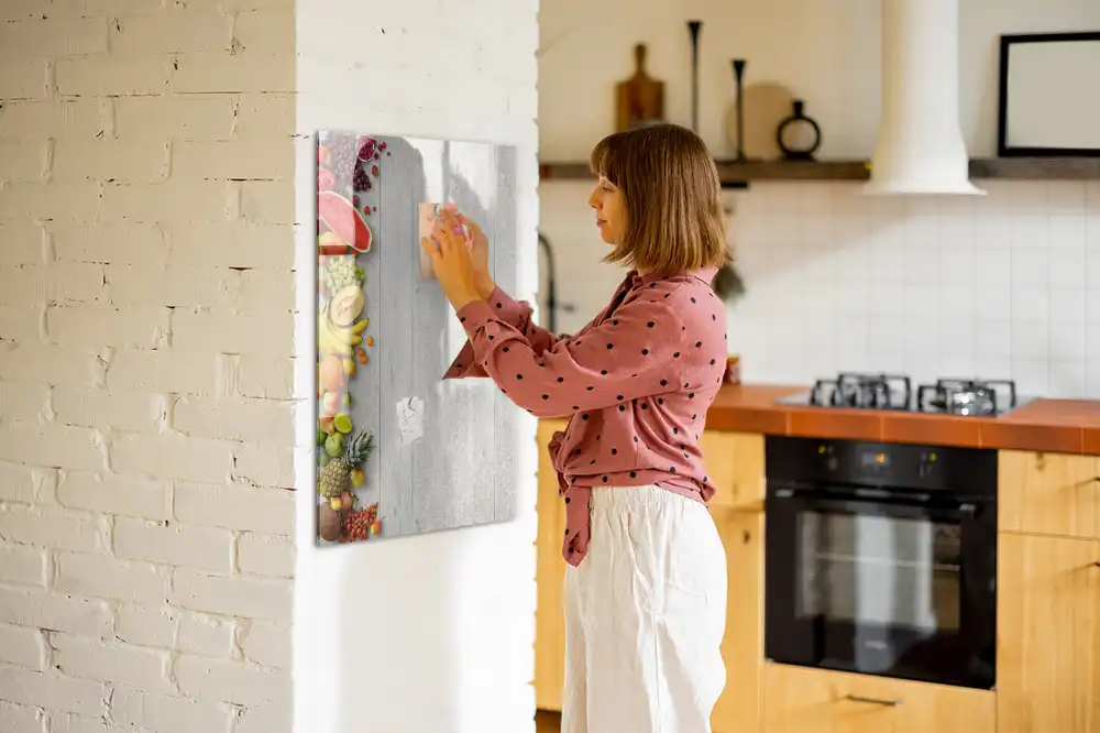 Magnetická psací tabule Čerstvá sklizeň na dřevě