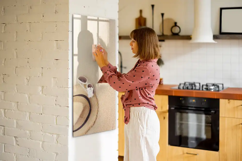 Magnetická kreslicí tabulka slaměný klobouk na písku